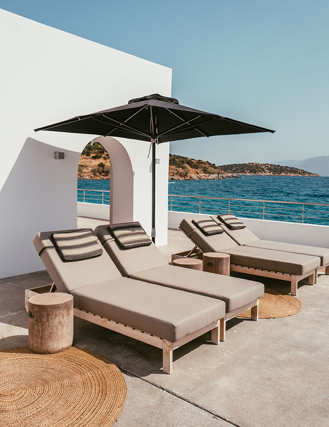 Minos Beach art hotel - Drei-Schlafzimmer Villa mit privatem Pool