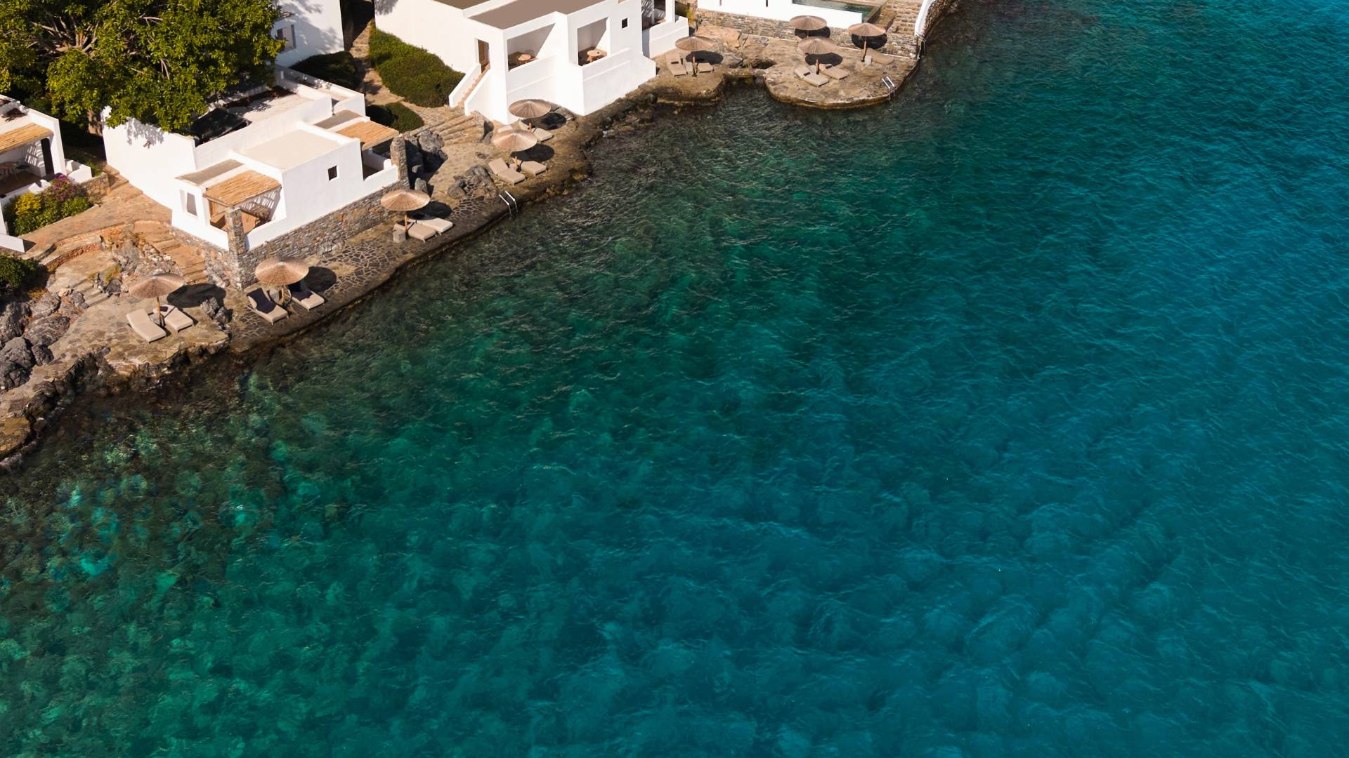 Superior Waterfront Bungalow Aerial Minos Beach Art Hotel